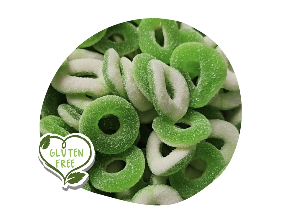 Anneaux sucrés acides goût pomme Dulceplus (100G)