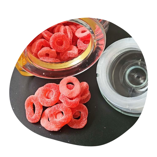 Anneaux sucrés acides goût fraise Dulceplus 